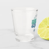 Retro Bachelorette Party Bruid Squad Bruidsmeisje Shot Glas (Links)