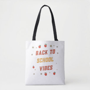 Retro Back To School Sfeer Boodschappentas Op Maat Draagtas