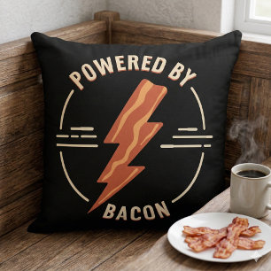 Retro Bacon Lover Grappig Voedsel Ontwerp met Blik Kussen