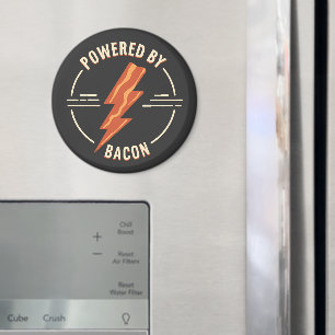 Retro Bacon Lover Grappig Voedsel Ontwerp met Blik Magneet
