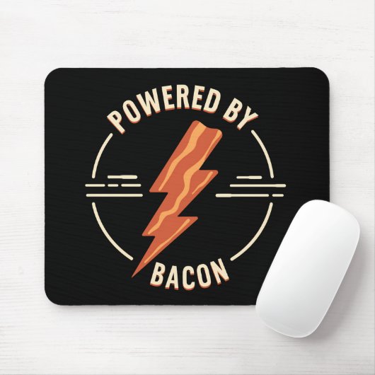 Retro Bacon Lover Grappig Voedsel Ontwerp met Blik Muismat (Met muis)
