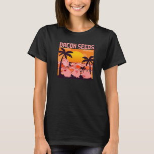 Retro Bacon Seeds, Boys Girls Farmer, Hog Lover, C T-shirt