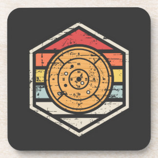 Retro Badge Crokinole Bier Onderzetter