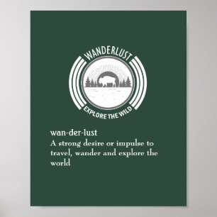 Retro Badge	Cute Muur Kunst Poster   wanderlust 
