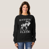 Retro Badger Alaska Apparel Souvenir Trui (Voorkant volledig)