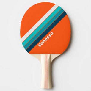 Retro Badmeester Gestreept met Naam Tafeltennisbatje