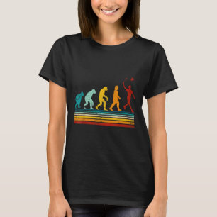 Retro Badminton Met Shuttle Evolutie Darwin T-shirt