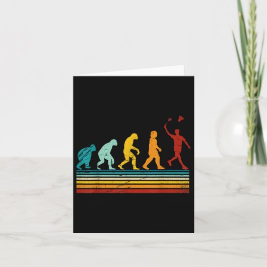 Retro Badminton met Shuttle Evolution Darwin Kaart (Voorkant)