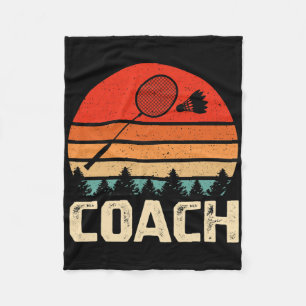 Retro Badminton Racket Shuttle Badminton Coach GIF Fleece Deken