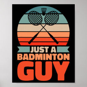 Retro Badminton - shuttle gewoon een badminton Poster