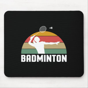 Retro Badminton Shuttle Speler Muismat