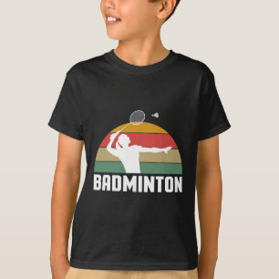 Retro Badminton Shuttle Speler T-shirt