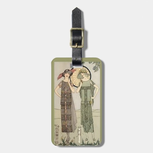 Retro  Bagagelabel voor flatpan Mode (Voorkant verticaal)