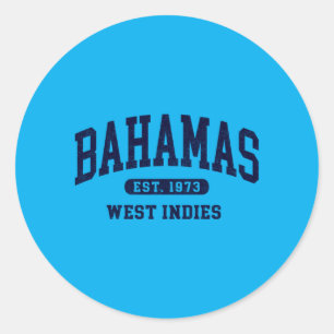 Retro Bahama's Est 1973 Heren Vakantie Outfit Retr Ronde Sticker