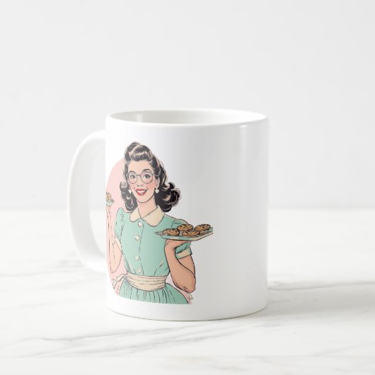 Retro Baker Lady Mug (Devant gauche)