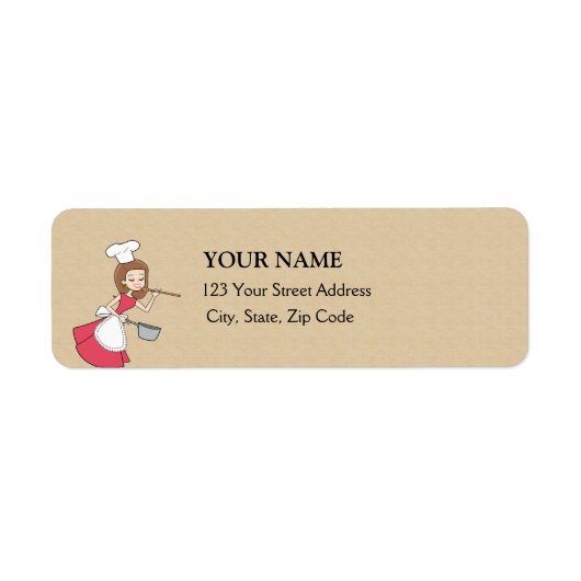 Retro Baker Return Label (Voorkant)