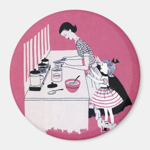 Retro Baking Magnet uit 1950 Magneet