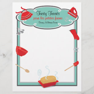Retro bakken en koken Flyer Briefhoofd Brood