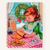 Retro bakken meisje recept notitieboek (Voorkant)