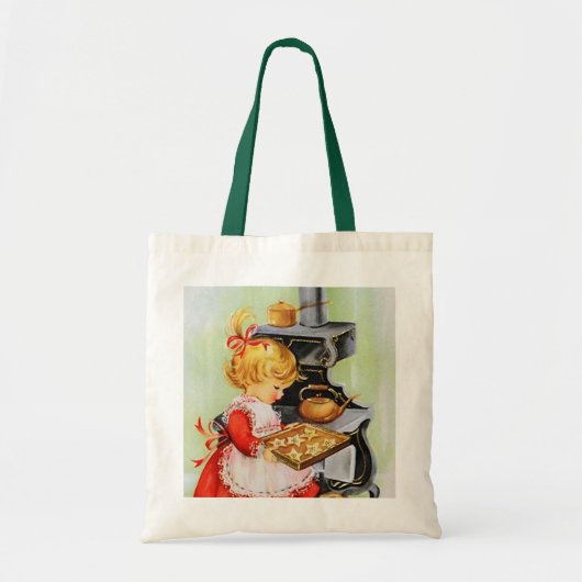 retro  bakmeisje Holiday Tote Bag (Voorkant)