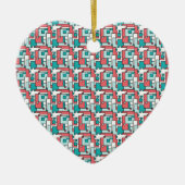 retro-baksteenpatroon keramisch ornament (Voorkant)