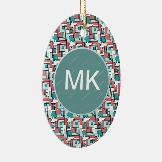 retro-baksteenpatroon keramisch ornament (Rechts)