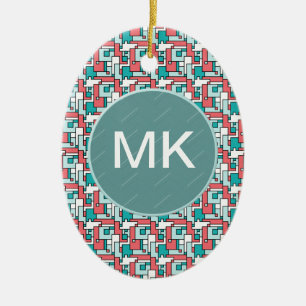 retro-baksteenpatroon keramisch ornament