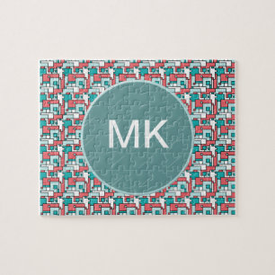 retro-baksteenpatroon legpuzzel