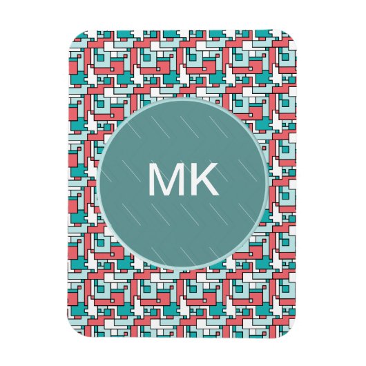 retro-baksteenpatroon magneet (Verticaal)