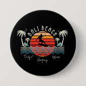 Retro Bali Beach Ronde Button 7,6 Cm (Voorkant)