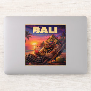 Retro Bali Paradijs Reis Kunstprint Sticker