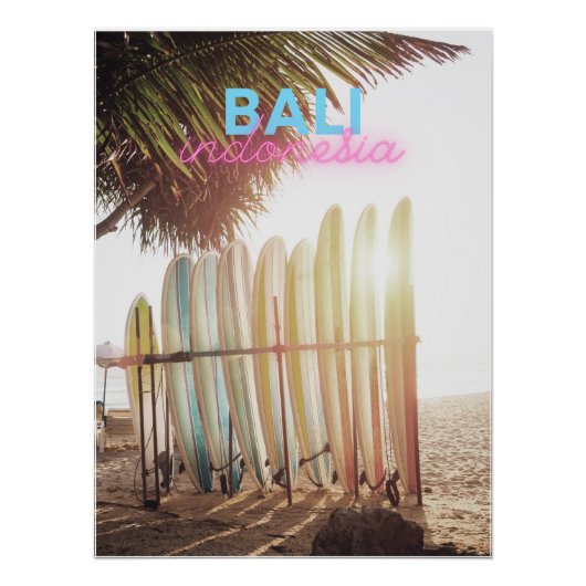 Retro Bali Reisposter Perfect Poster (Voorkant)