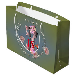 Retro Ballet Schoenen Gift Bag Groot Cadeauzakje