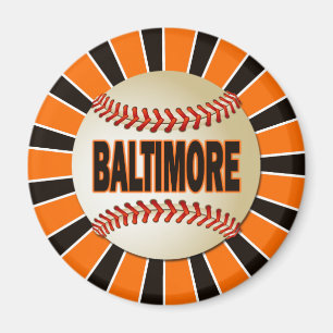 RETRO BALTIMORE BASEBALL MAGNEET