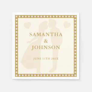 Retro Balzaal Antieke Ivoren Bruiloft Servet