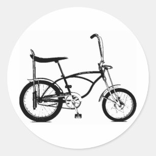 Retro Banana Seat Bike Ronde Sticker