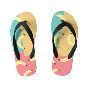 Retro Bananen Kleurrijke Vormen Kinder Teenslippers