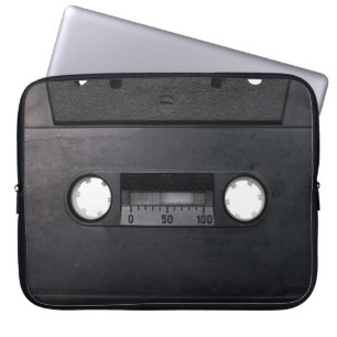 retro band cassettespelmuziek hipster stereo laptop sleeve