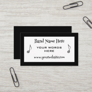 Retro Band Music Note Cartes de visite
