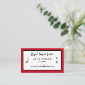 Retro Band Music Note Cartes de visite (Debout devant)
