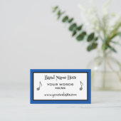 Retro Band Music Note Cartes de visite (Debout devant)