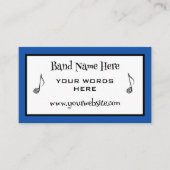 Retro Band Music Note Cartes de visite (Devant)