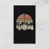 Retro Banjo Bluegrass Mountain Musician Visitekaartje (Voorkant)