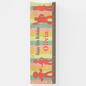 Rétro bannière de l'adolescence de fête (Vertical)