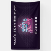 Rétro bannière de partie des années 80 (Vertical)