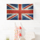 Rétro bannière de style de drapeau britannique (En situation)