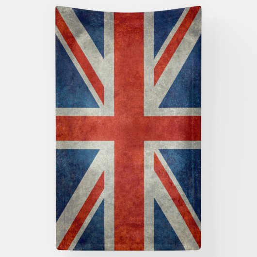 Rétro bannière de style de drapeau britannique (Vertical)