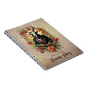 Retro Baphomet Coeurs Vintages Rose Tarot Journal (Côté Droit)