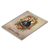 Retro Baphomet Coeurs Vintages Rose Tarot Journal (Côté gauche)