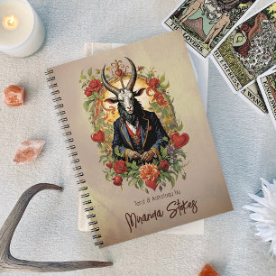 Retro Baphomet  Hearts Rozen Tarot Journal Notitieboek